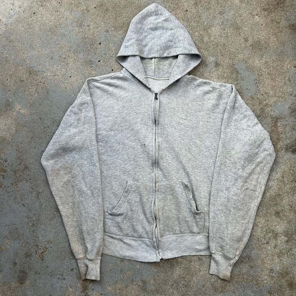 Vintage 70s Talon Zip Blank Hoodie Sun faded